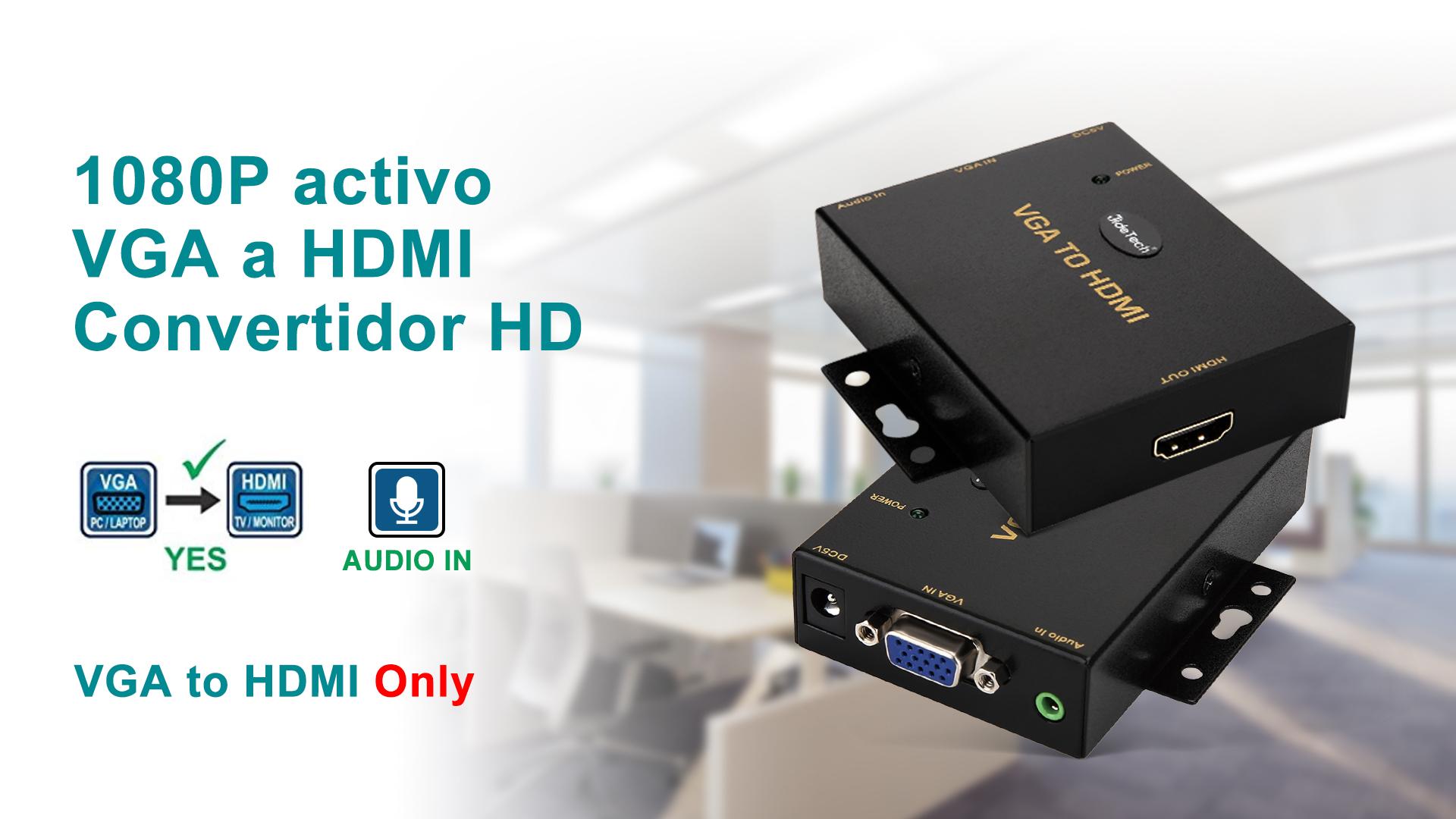 Amazon.com: JideTech 1080P VGA to HDMI Converter with 3.5mm Audio